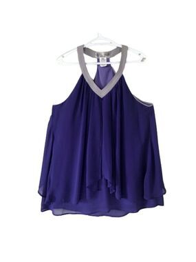 IVE Purple & Silver Women Top Size L